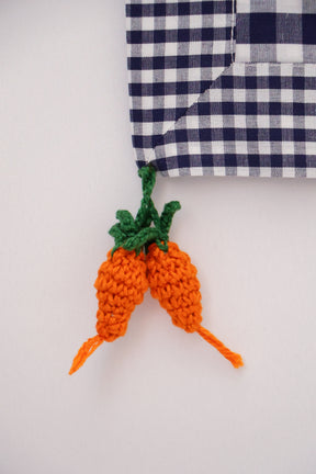 Jogo Americano Xadrez Cenouras Crochê Gardenia