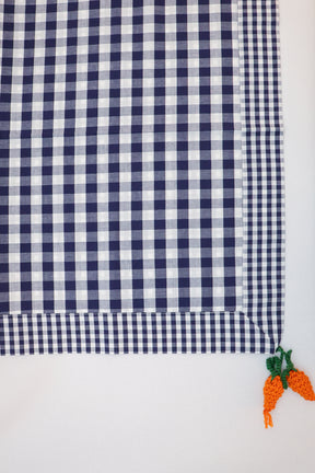 Jogo Americano Xadrez Cenouras Crochê Gardenia