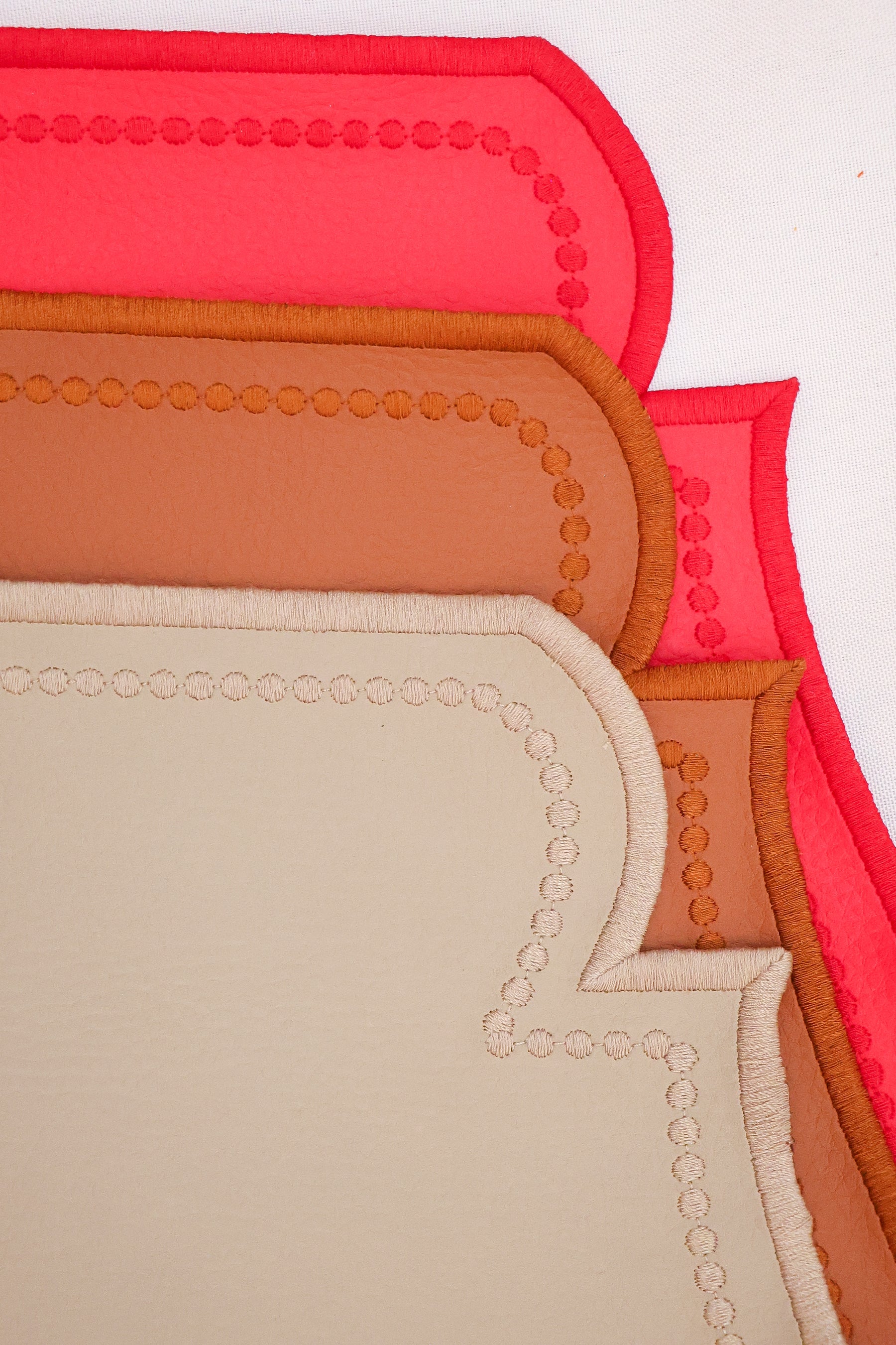 Jogo Americano Corino Skin Vermelho Mameg