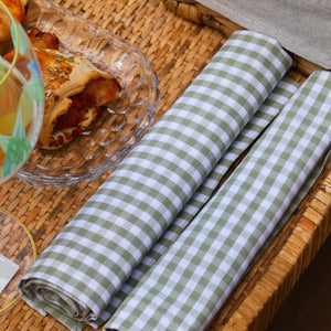 Guardanapo Xadrez Verde Tulip Gardenia