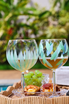 Taça de Cristal de Titânio 570ml Pintada à Mão