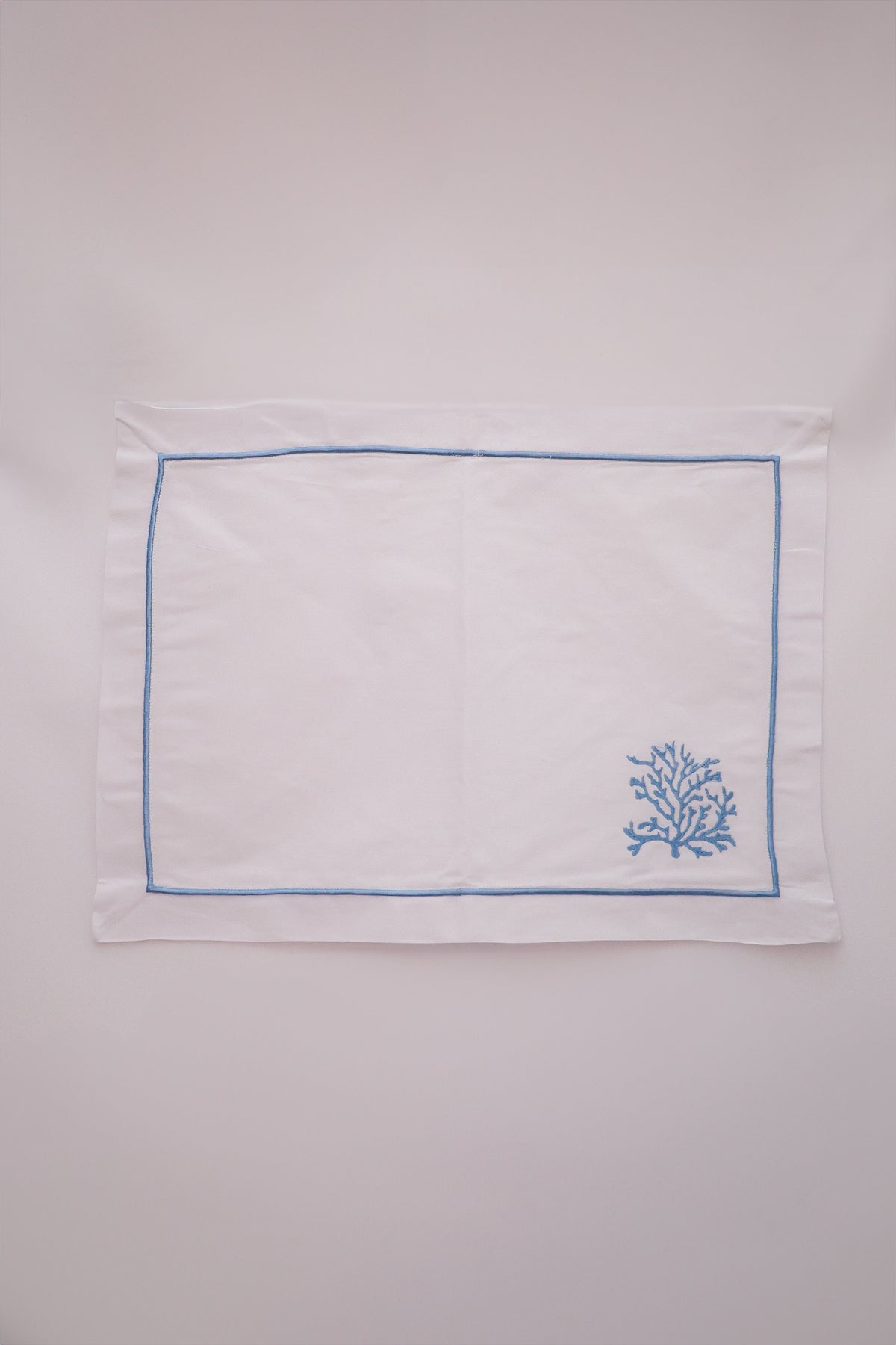 Jogo Americano Algodão Coral Azul