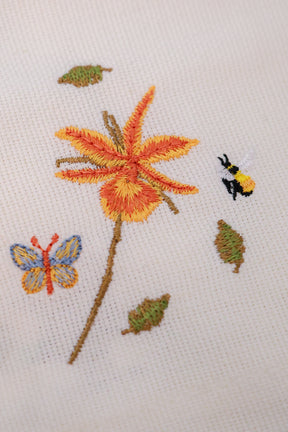 Guardanapo Linhão Off White Bordado Flora Mameg