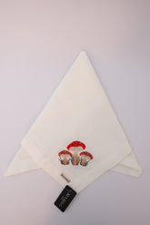 Guardanapo Linhão Off White Bordado Cogumelos Mameg