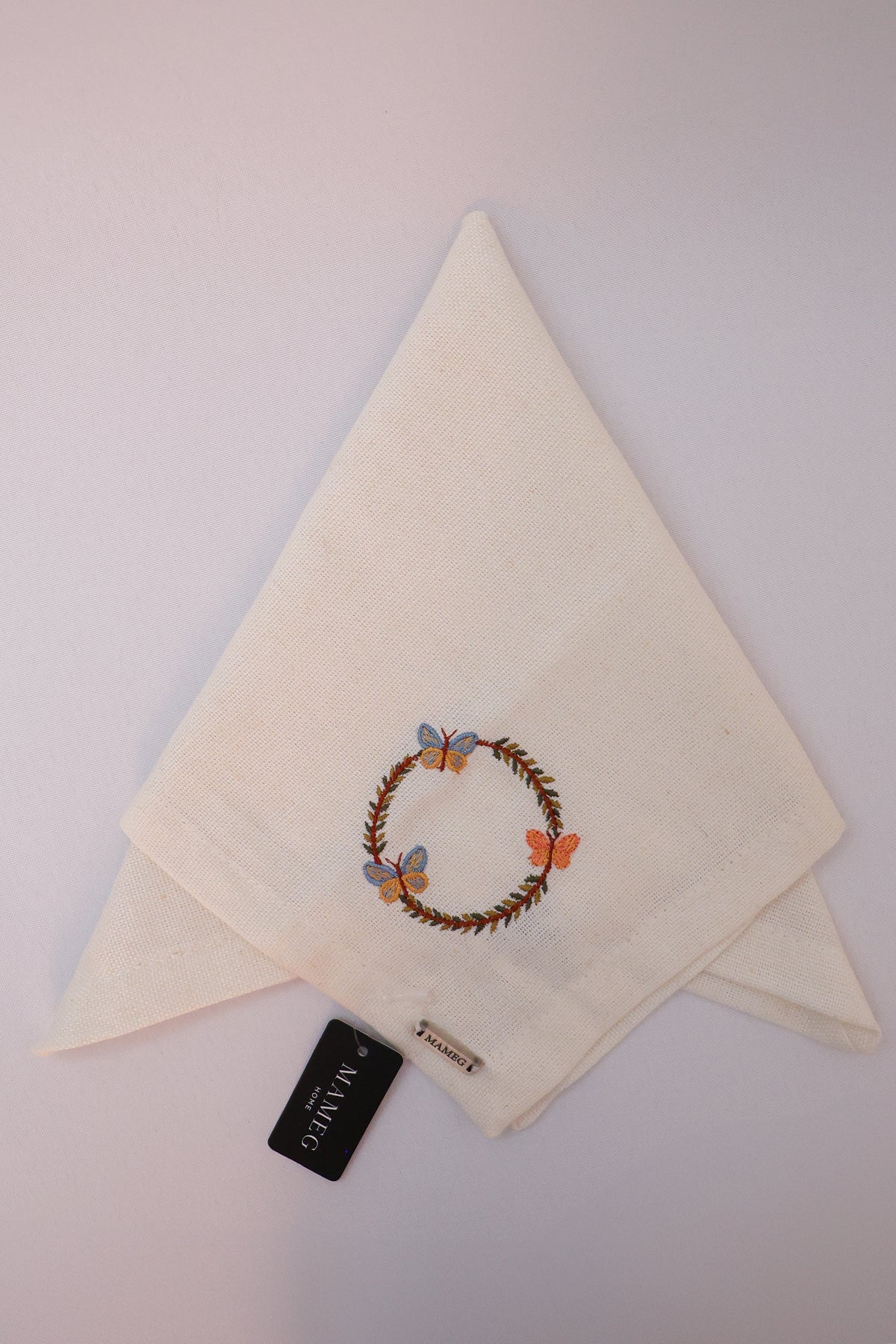 Guardanapo Linhão Off White Bordado Garden Mameg