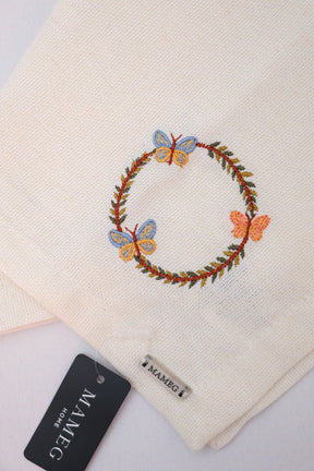 Guardanapo Linhão Off White Bordado Garden Mameg