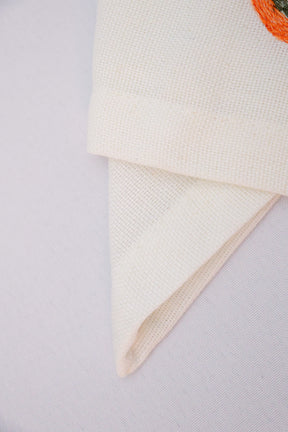 Guardanapo Linhão Off White Bordado Sabiá Verde Mameg