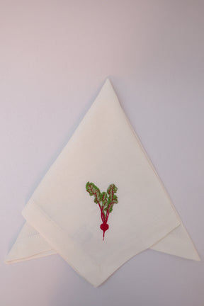 Guardanapo Linhão Off Bordado Vegetais