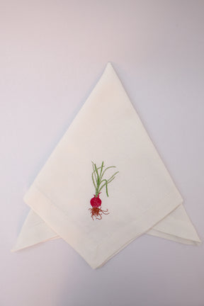 Guardanapo Linhão Off Bordado Vegetais