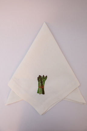 Guardanapo Linhão Off Bordado Vegetais