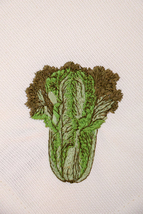 Guardanapo Linhão Off Bordado Vegetais