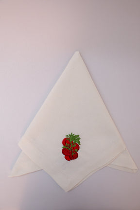 Guardanapo Linhão Off Bordado Vegetais