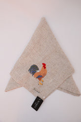 Guardanapo Linhão Cru Bordado Galo Mameg