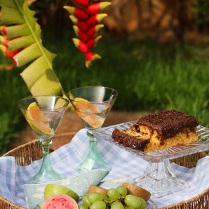 Taça de Vidro Coupe Peru 150ml - Rosa e Verde