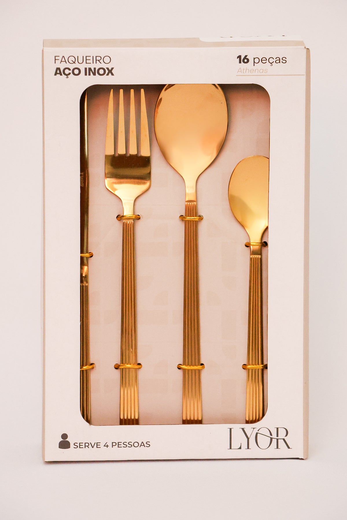 Faqueiro 16 peças Aço Inox Athenas Lyor