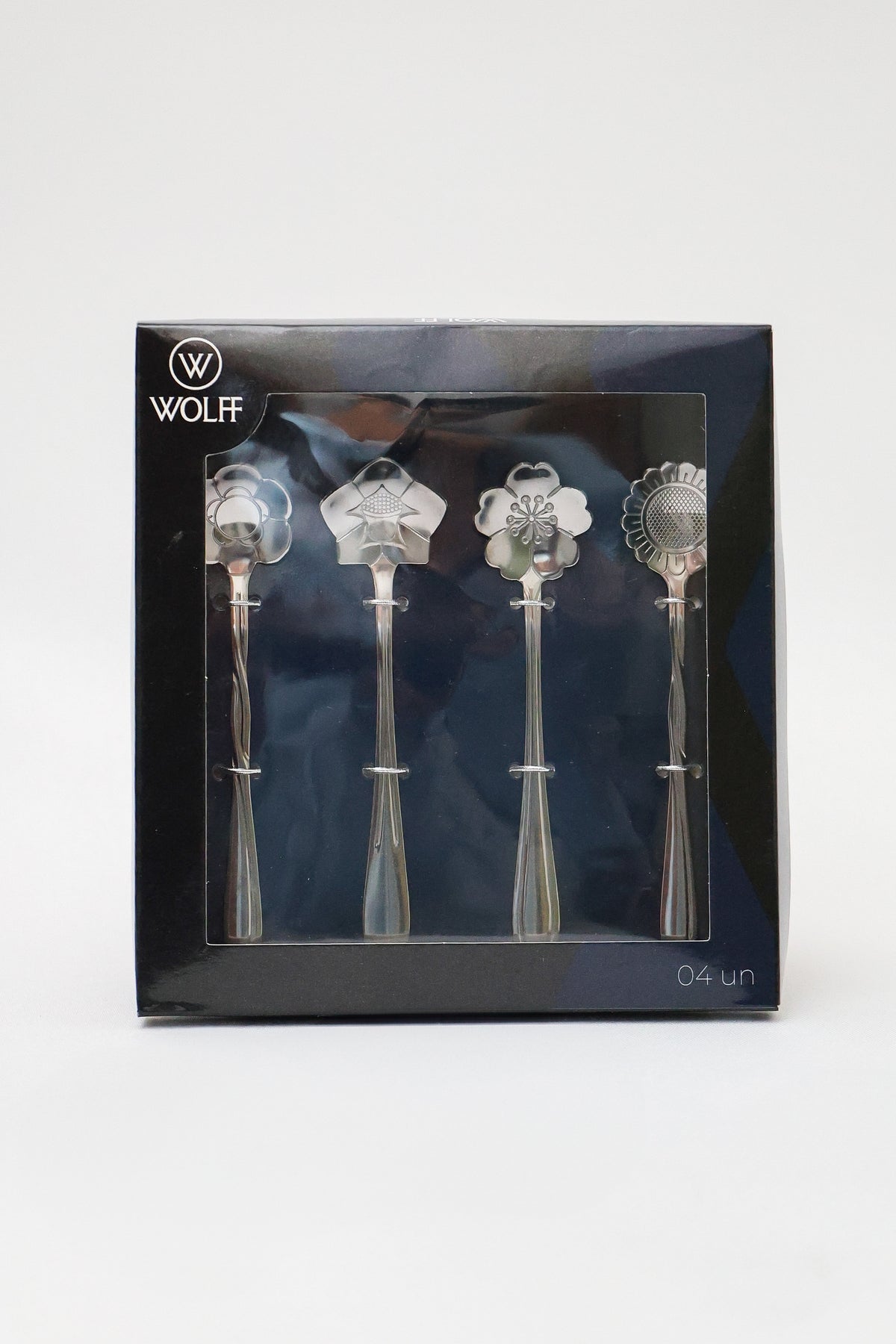 Colheres Aço Inox Flores Prata Wolff