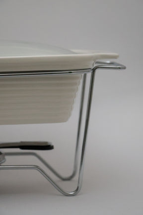 Rechaud 2,8L Retangular Cerâmica com Queimador e Tampa de Vidro