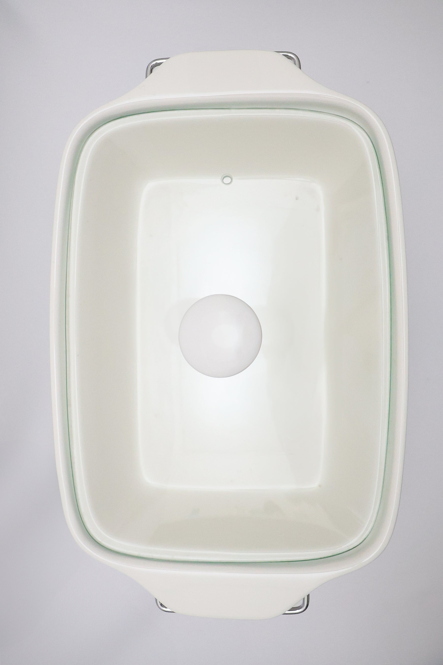 Rechaud 2,8L Retangular Cerâmica com Queimador e Tampa de Vidro