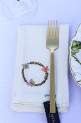 Guardanapo Linhão Off White Bordado Garden, Mameg