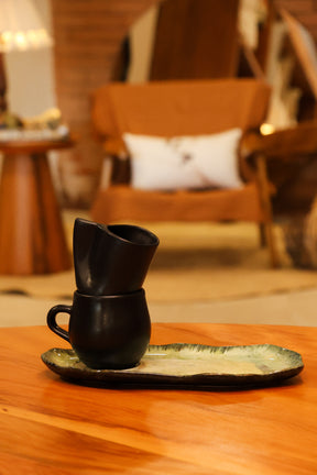 Jogo de Lanche Oreon Green com Xícara Orgânica Scalla