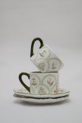 Xícara de Chá c/ Pires Dolce Fiore Maison Blanche