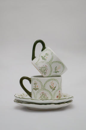 Xícara de Chá c/ Pires Dolce Fiore Maison Blanche