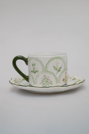 Xícara de Chá c/ Pires Dolce Fiore Maison Blanche