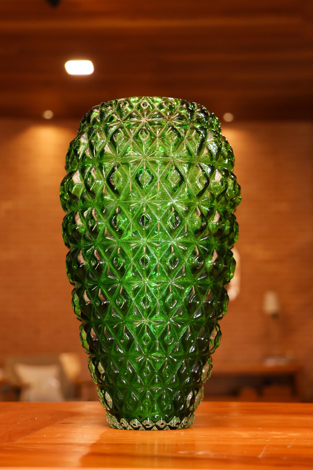 Vaso Murano G Esmeralda em Cristal