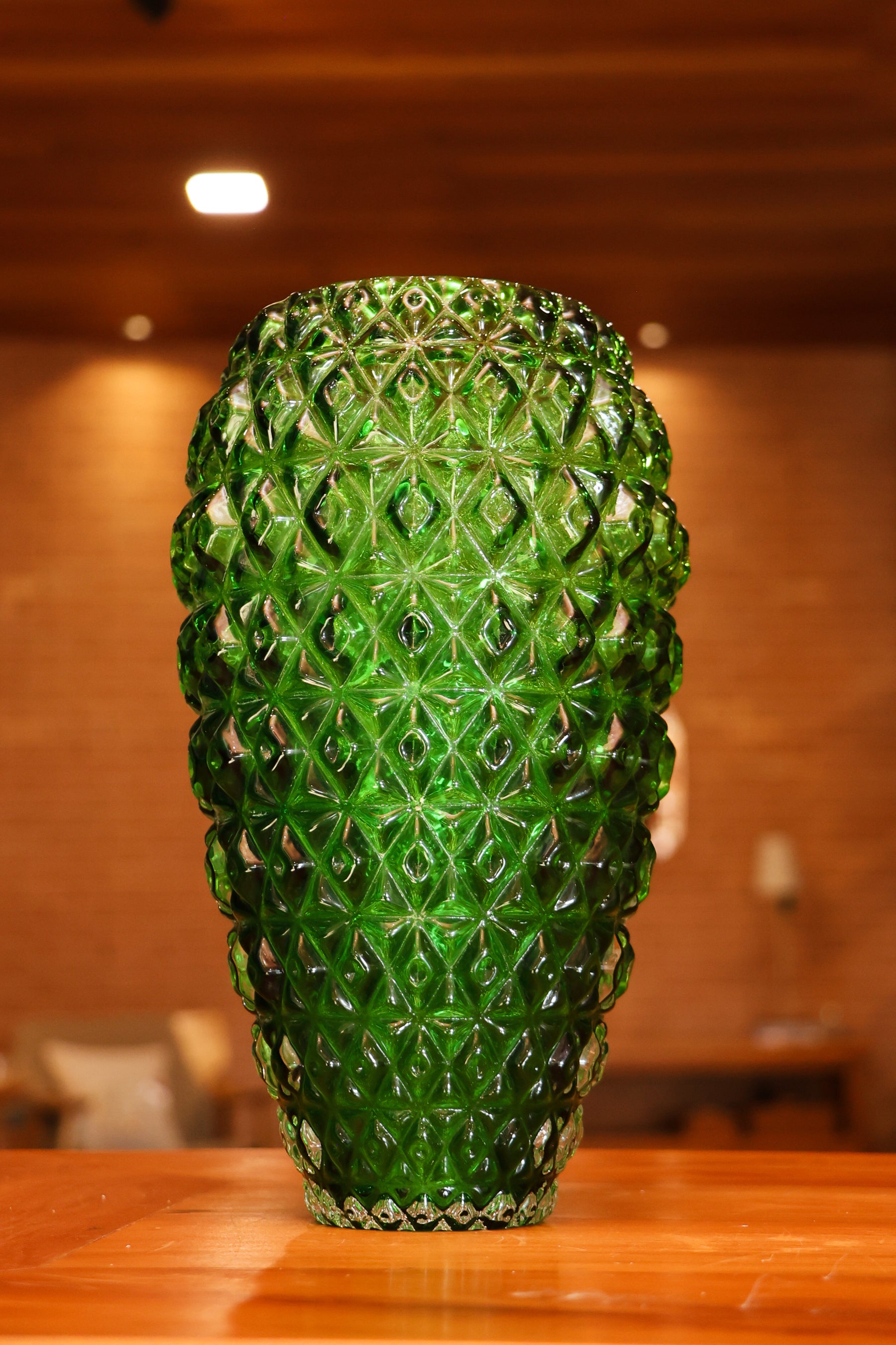 Vaso Murano G Esmeralda em Cristal