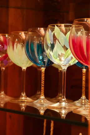 Taça de Cristal de Titânio 570ml Pintada à Mão