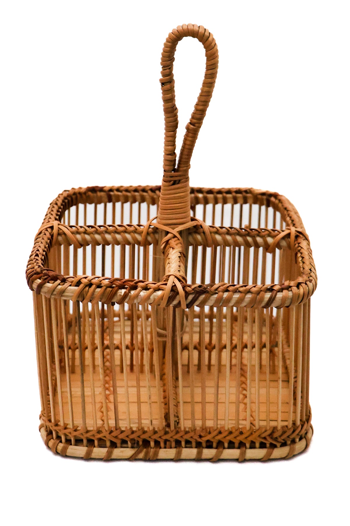 Porta Talheres Quadrado em Bambu Copa&Cia
