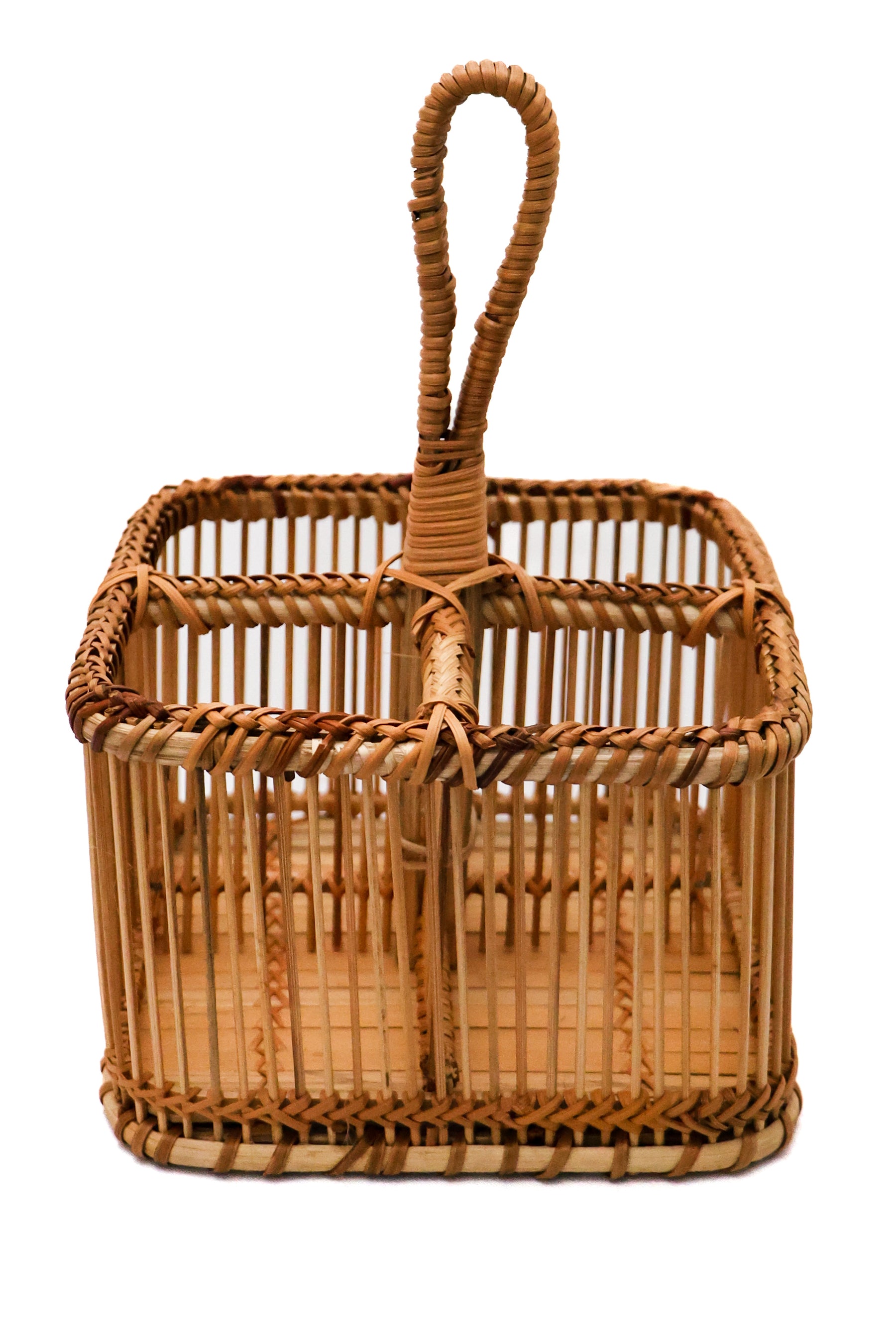 Porta Talheres Quadrado em Bambu Copa&Cia