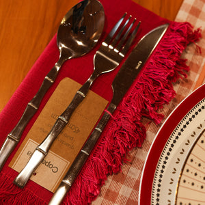 Guardanapo Algodão Franja Rosa, Copa&Cia