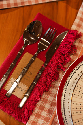 Guardanapo Algodão Franja Rosa, Copa&Cia