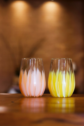 Copos de Cristal Pincelados à Mão