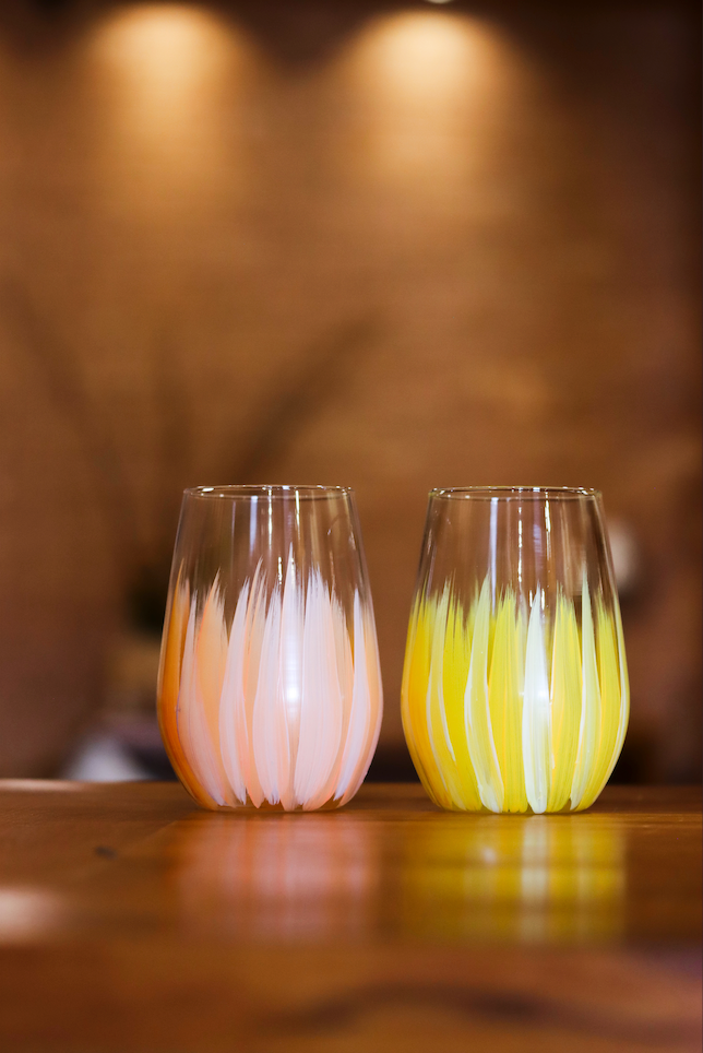 Copos de Cristal Pincelados à Mão