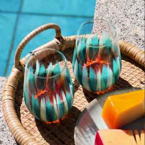 Copos de Cristal Pincelados à Mão