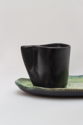 Jogo de Lanche Oreon Green com Xícara Orgânica Scalla