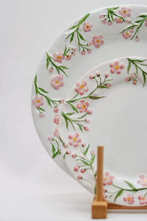 Prato Sobremesa Paris Relevo Rosa Luiz Salvador