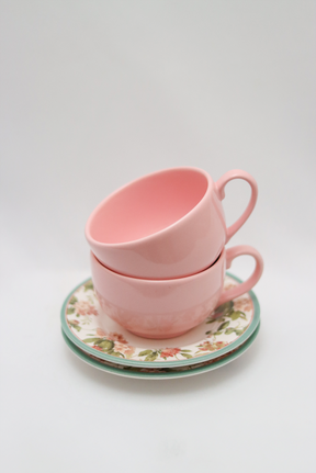 Xícara de Chá C/ Pires Sweet Vintage Plus Alleanza