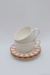 Xícara de Chá c/ Pires Strip Plus Alleanza