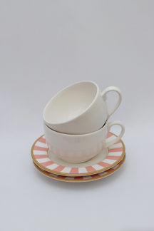 Xícara de Chá c/ Pires Strip Plus Alleanza