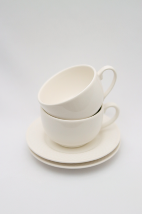 Xícara de Chá C/ Pires Split White Plus Alleanza