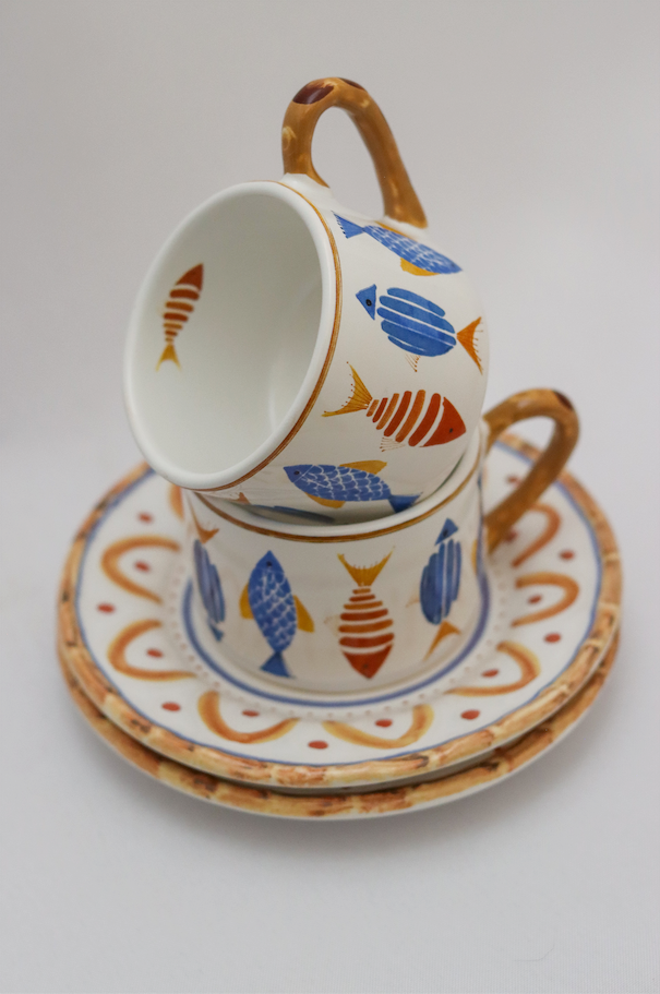 Xícara de Chá c/ Pires Sardine Maison Blanche