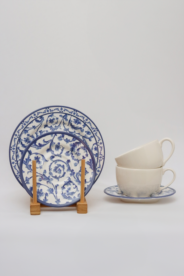 Xícara de chá c/ pires Ramalhete Plus Alleanza