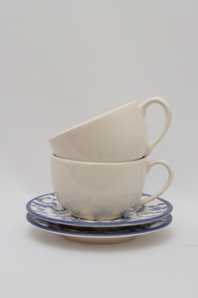 Xícara de chá c/ pires Ramalhete Plus Alleanza