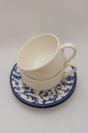 Xícara de chá c/ pires Ramalhete Plus Alleanza