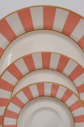 Prato Sobremesa Strip Rosa Plus Alleanza