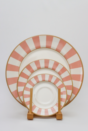 Prato Sobremesa Strip Rosa Plus Alleanza