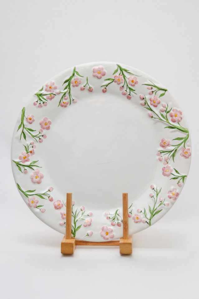 Prato Raso Paris Relevo Rosa Luiz Salvador